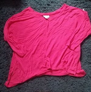Oversize hot pink top